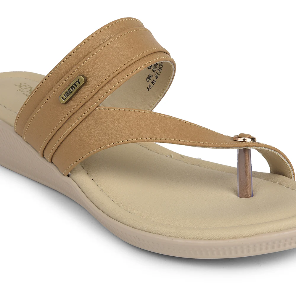 Senorita Beige Casual Sandal For Women AFL-9 By Liberty - Image 4