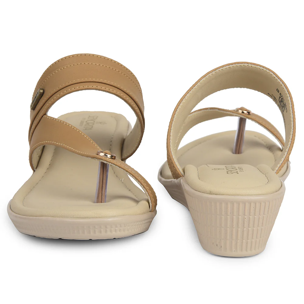 Senorita Beige Casual Sandal For Women AFL-9 By Liberty - Image 6