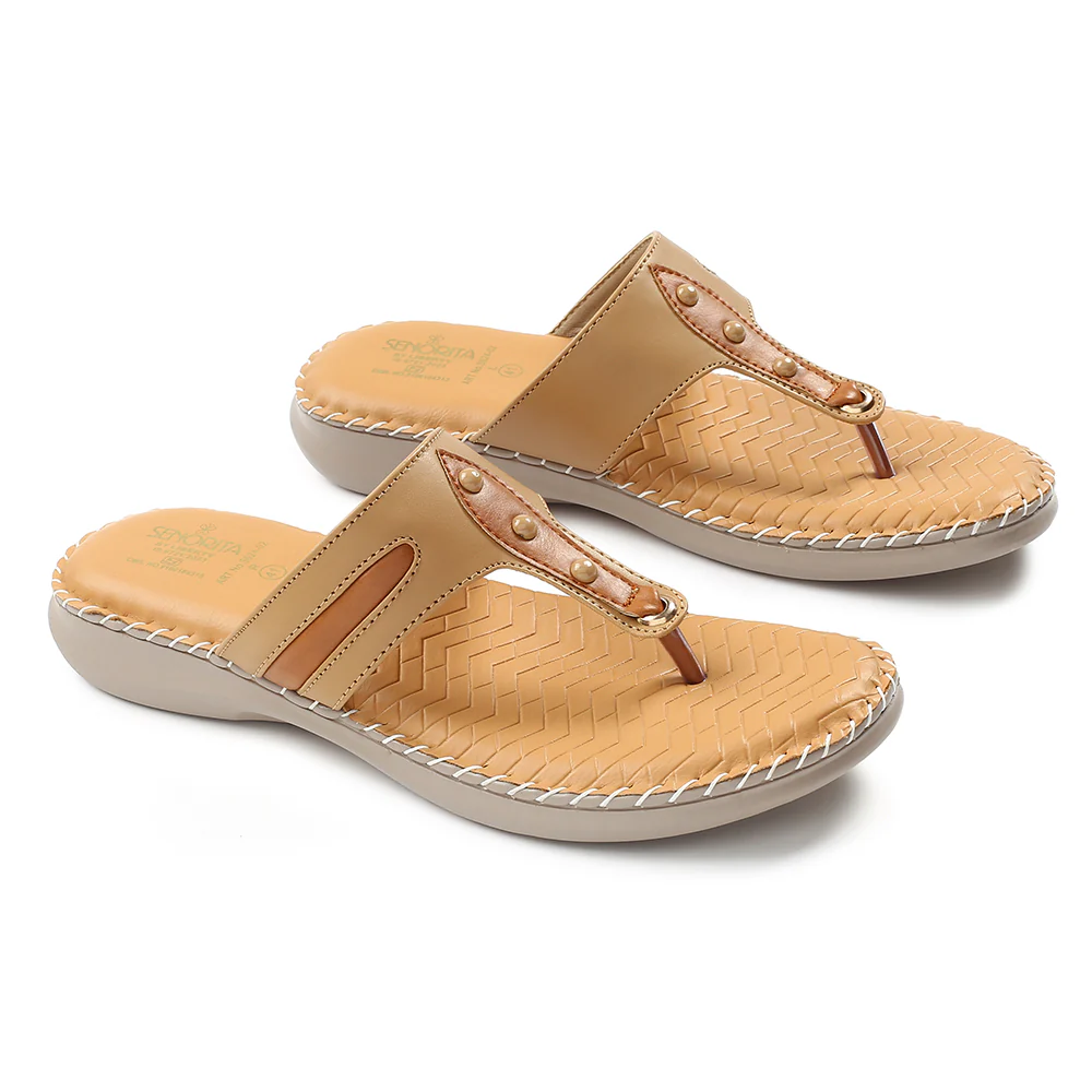 Senorita Beige Casual Slipper For Women S624-02 By Liberty - Image 4