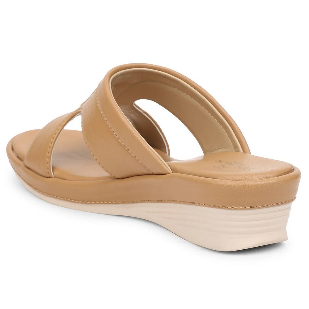 Senorita Beige Casual Slipper For Women SGL-2 By Liberty - Image 4
