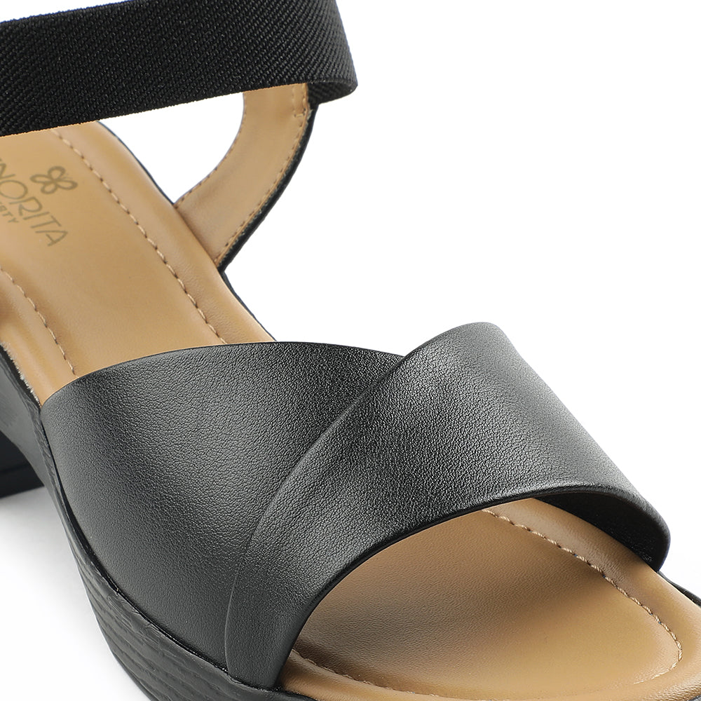 Senorita Black Casual Block Heel Sandal For Women D839-05 By Liberty - Image 6