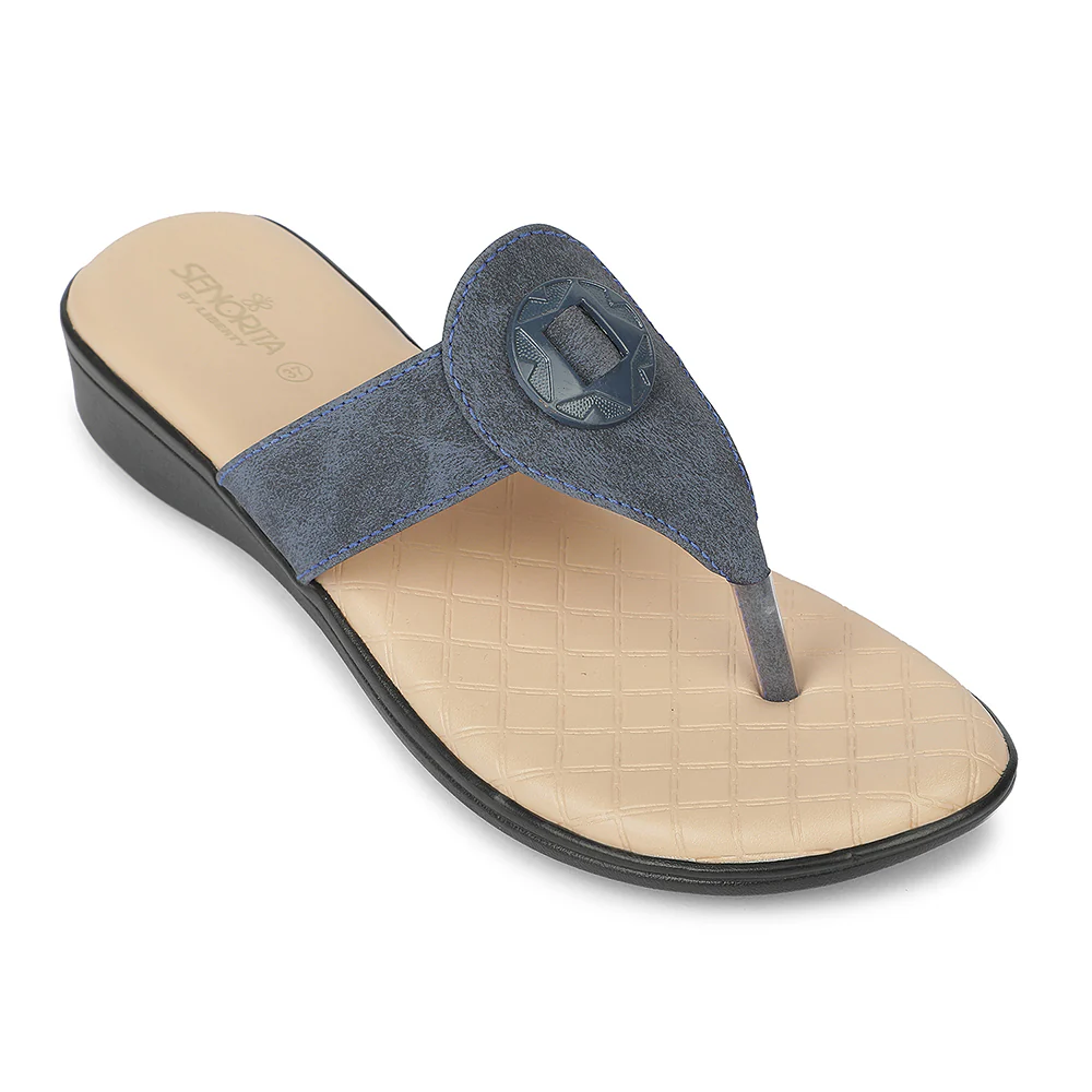 Senorita Blue Casual Flat Sandal for Women AGL-214 by Liberty