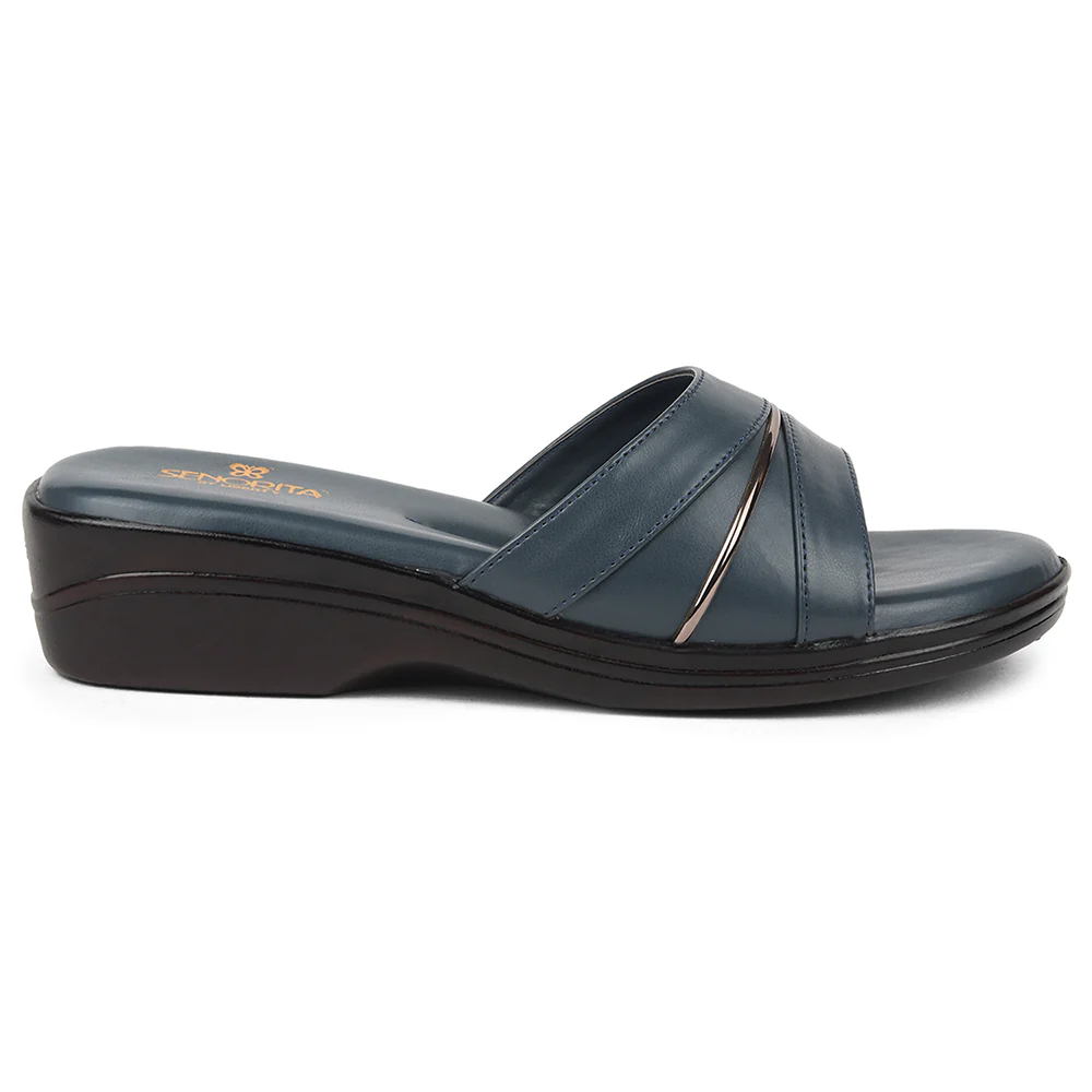 Senorita Blue Casual Sandal For Women LNF-3 By Liberty - Image 2
