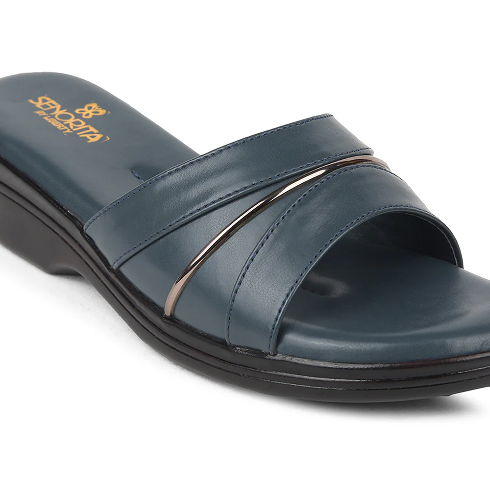 Senorita Blue Casual Sandal For Women LNF-3 By Liberty - Image 4