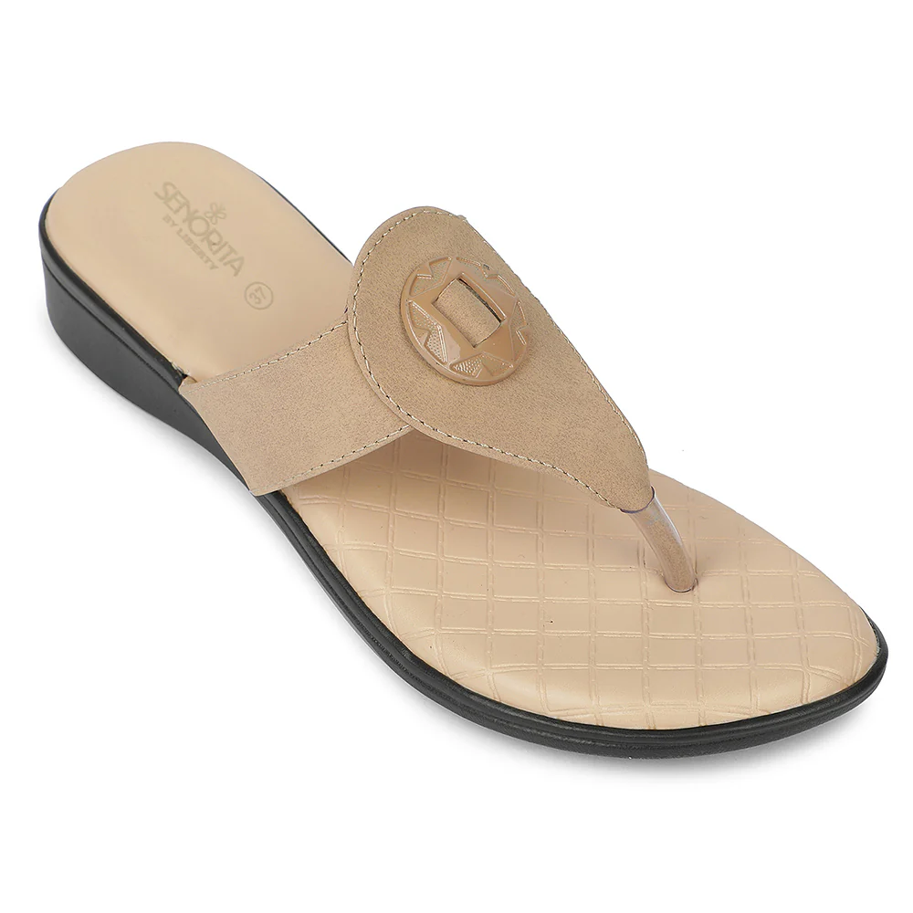 Senorita Brown Casual Flat Sandal for Women AGL-214 by Liberty