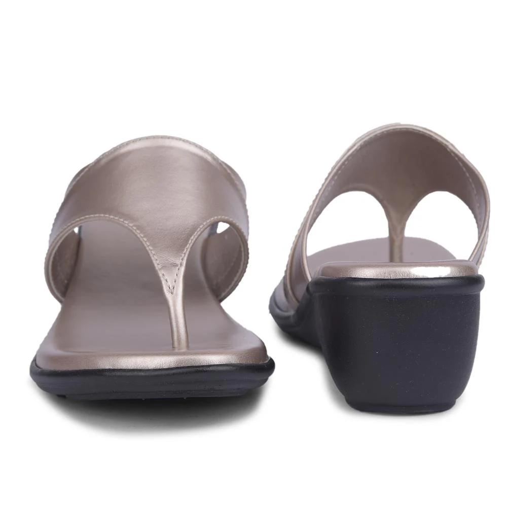 Senorita Casual Silver Wedge Heels For Women JD-46 By Liberty - Image 5