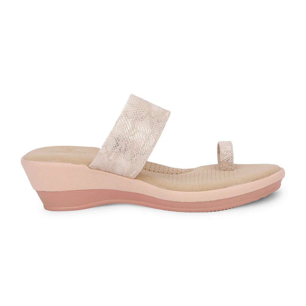 Senorita By Liberty Women LDF-20 Golden Fashion Toe Ring Sandal - Image 2