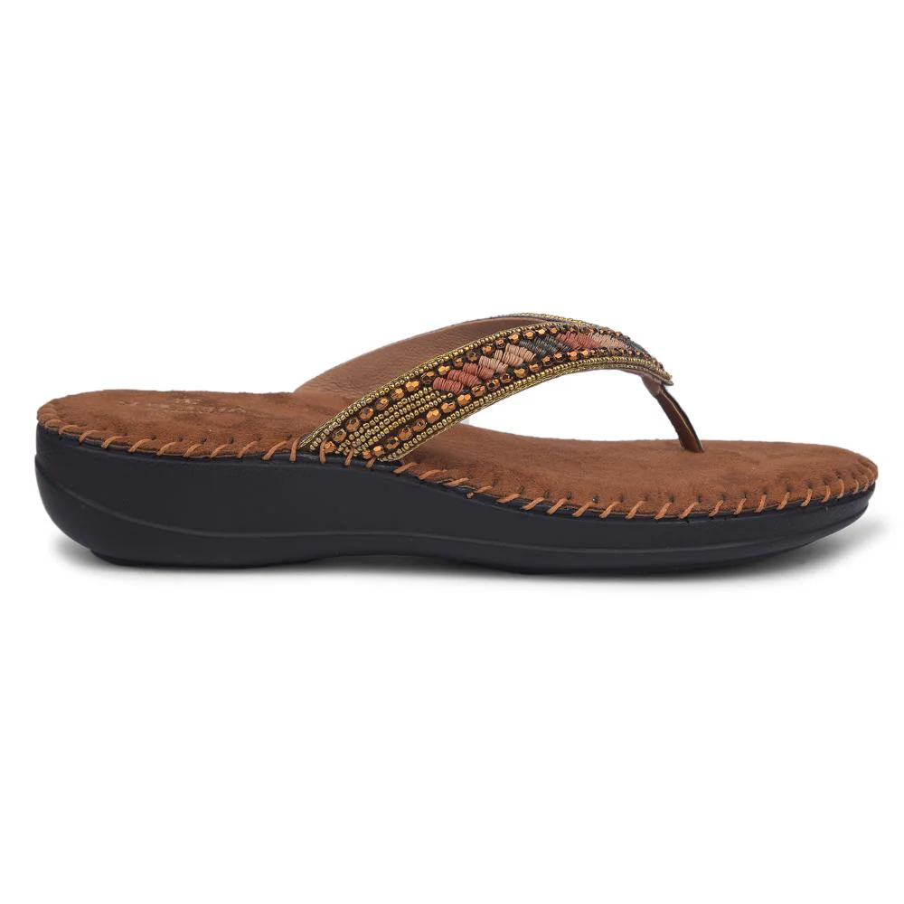 Senorita By Liberty Women STY-39 Brown Ethnic Sandal - Image 2