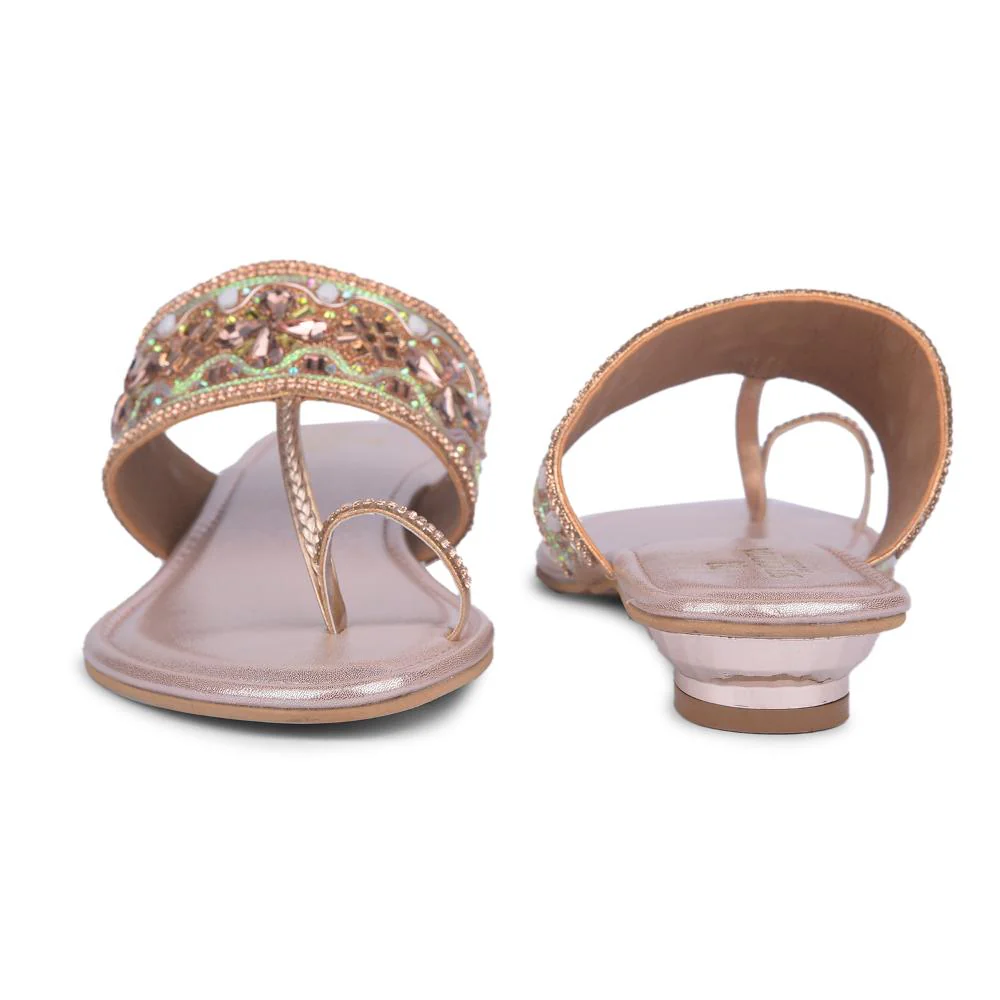 Senorita By Liberty Women STY-43 Peach Ethnic Slippers - Image 5