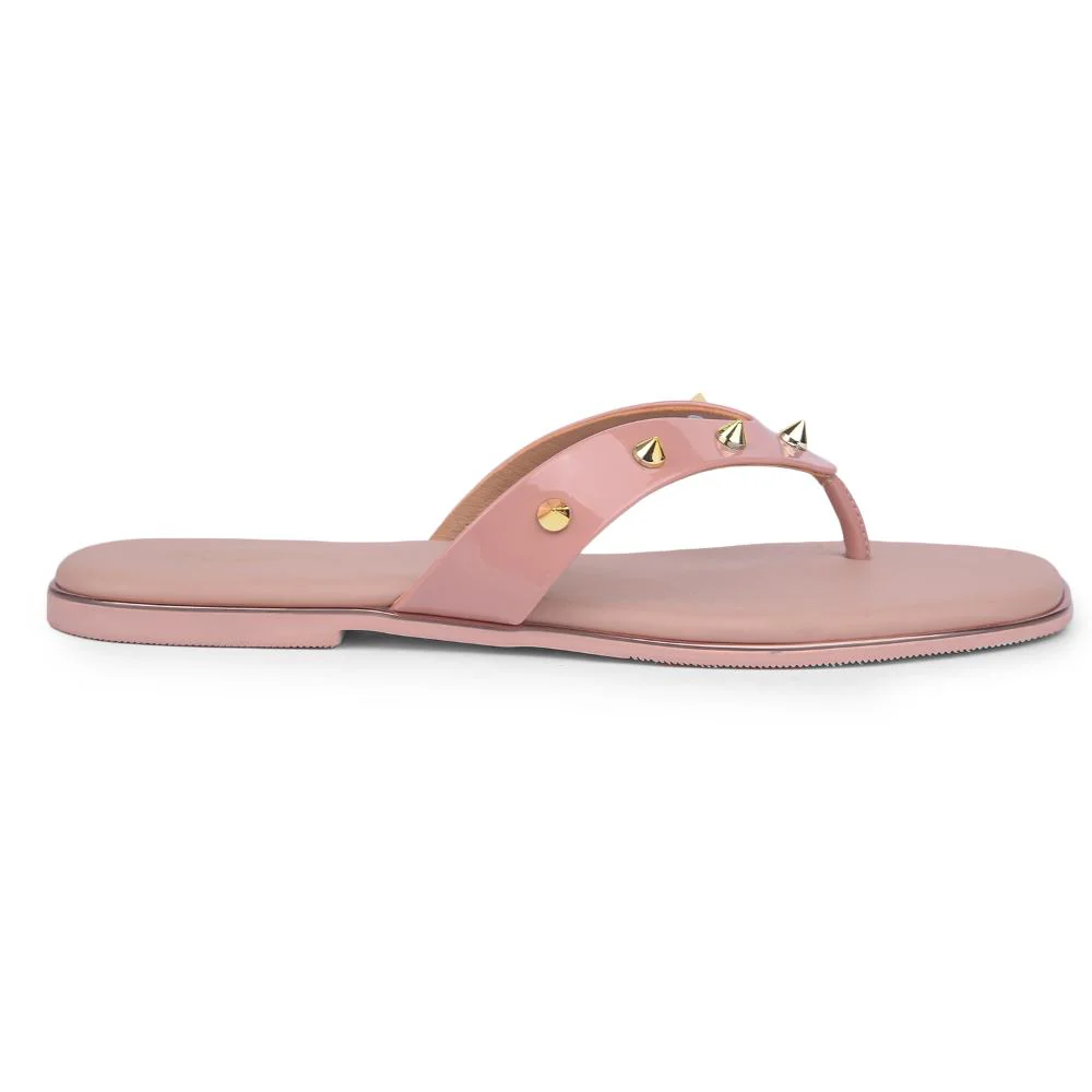 Senorita Casual Peach Flat Slippers For Women STY-48E By Liberty - Image 2