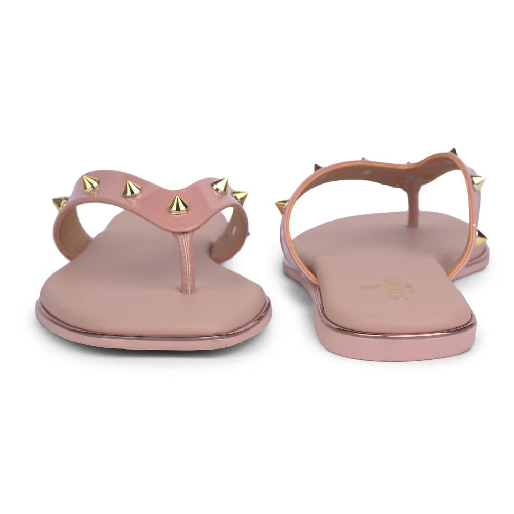 Senorita Casual Peach Flat Slippers For Women STY-48E By Liberty - Image 4