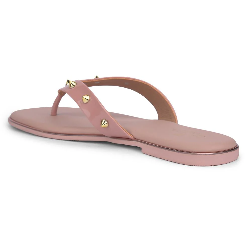 Senorita Casual Peach Flat Slippers For Women STY-48E By Liberty - Image 6