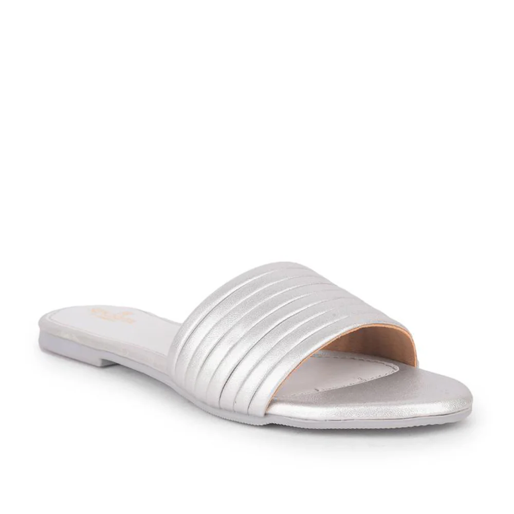 Senorita Casual Silver Slides Women STY-51E By Liberty