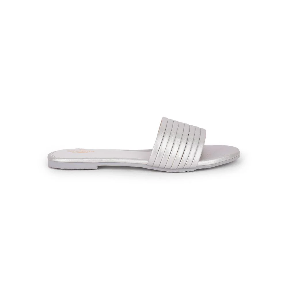 Senorita Casual Silver Slides Women STY-51E By Liberty - Image 2