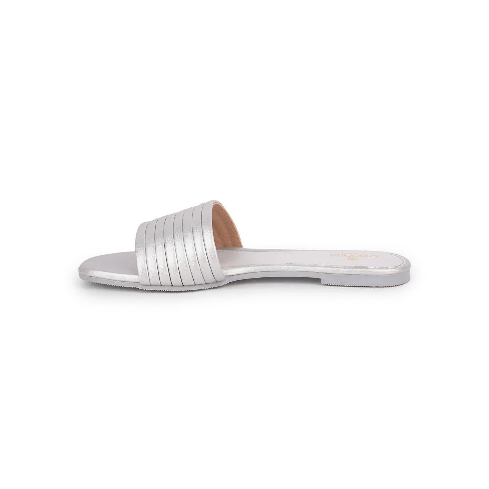 Senorita Casual Silver Slides Women STY-51E By Liberty - Image 3