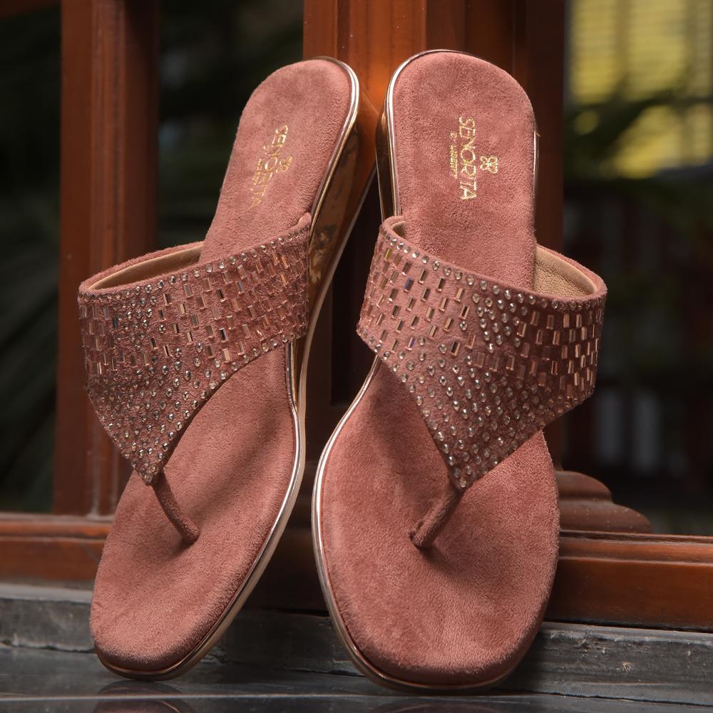 Senorita By Liberty Women STY-71 Peach Casual Slippers - Image 4