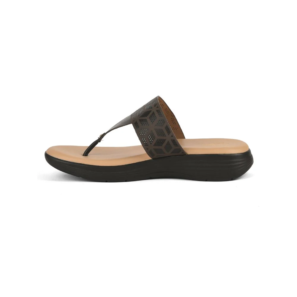 Senorita Casual (Brown) Slipper For Ladies SMT-6 By Liberty - Image 3