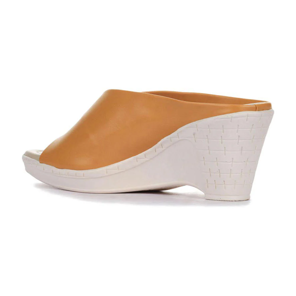 Senorita Casual Brown Wedge Heels For Women LAF-0148 By Liberty - Image 3