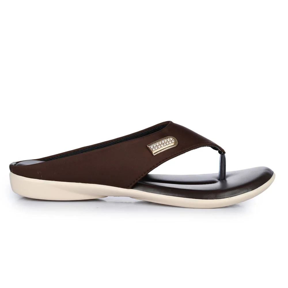 Senorita Casual (Brown) Slippers For Women MK-09 By Liberty - Image 2