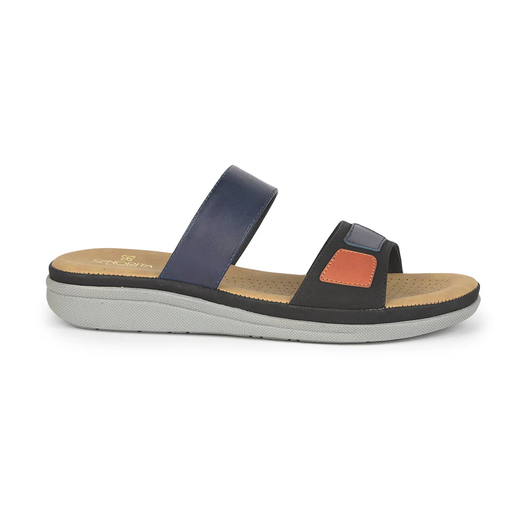 Senorita Casual (Navy Blue) Slippers For Women M17-12 By Liberty - Image 2