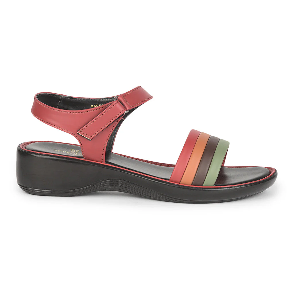 Senorita Casual (Red) Sandals For Women DZL-801 By Liberty - Image 2