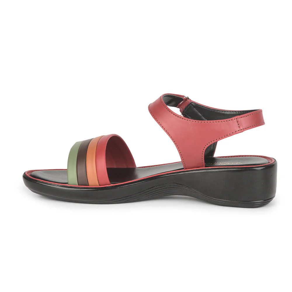 Senorita Casual (Red) Sandals For Women DZL-801 By Liberty - Image 3