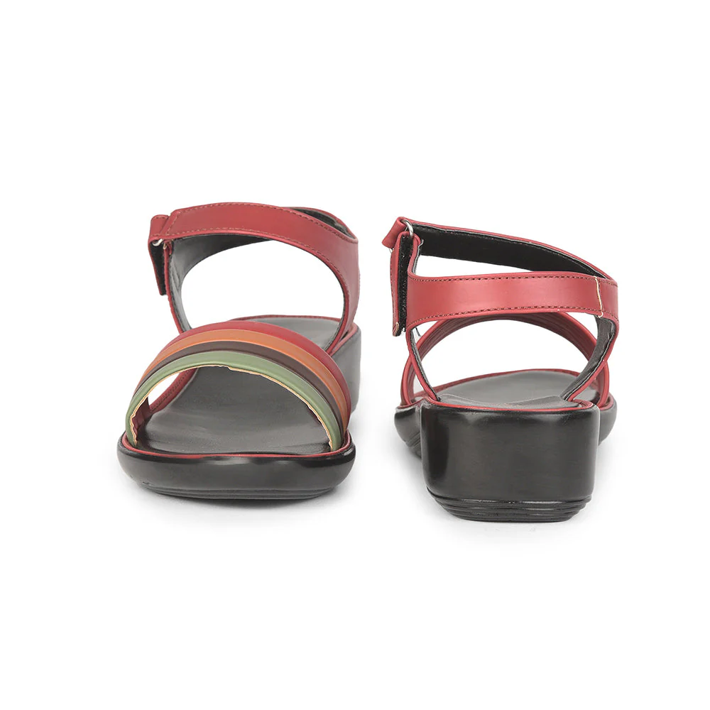 Senorita Casual (Red) Sandals For Women DZL-801 By Liberty - Image 5