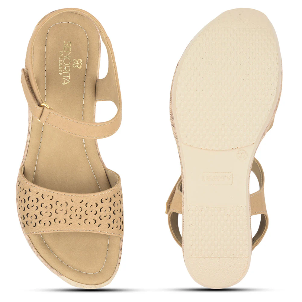 Senorita Casual Sandal For Ladies (Beige) DZL-867 By Liberty - Image 6