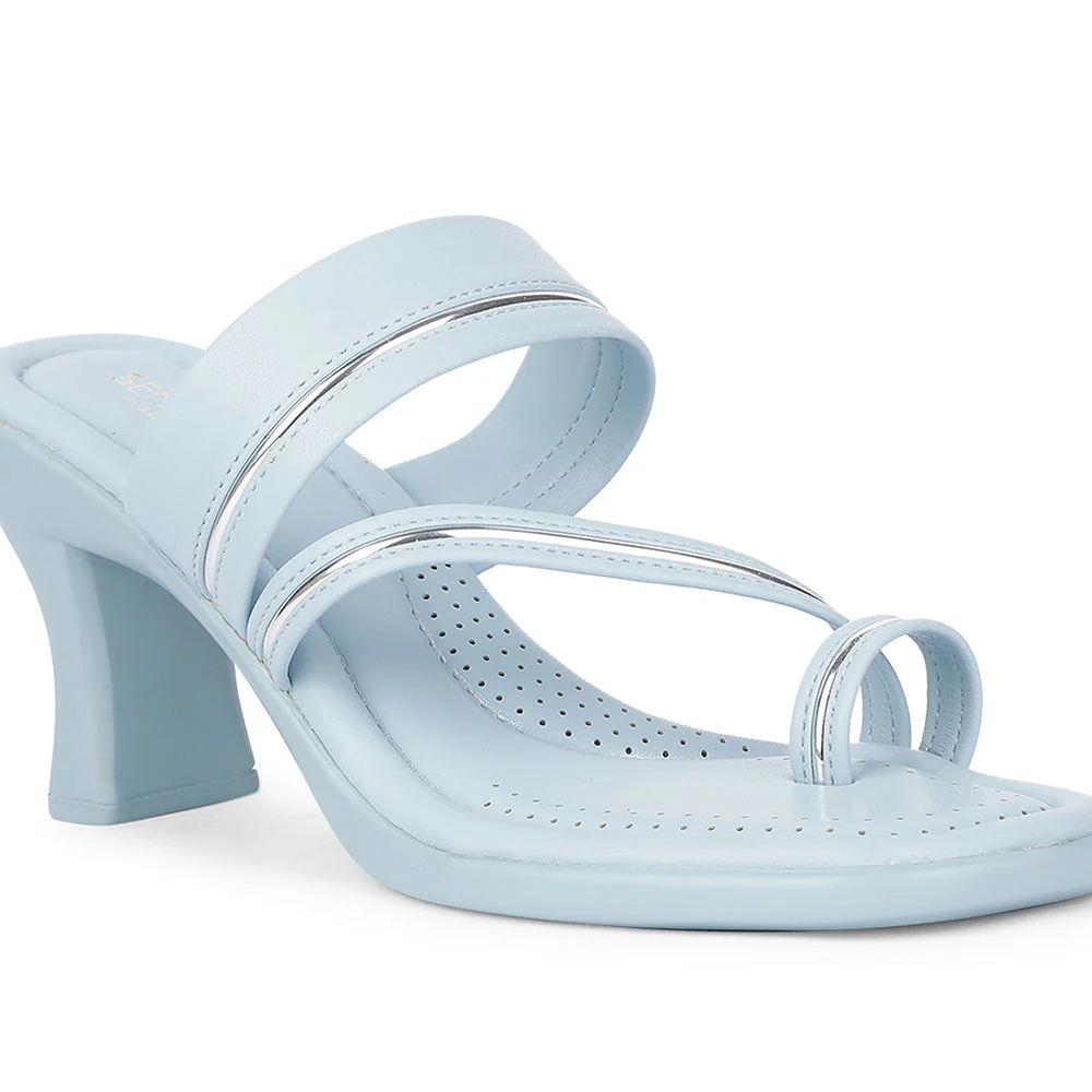 Senorita Casual Sky Blue Block Heels For Women D839-03 By Liberty - Image 5