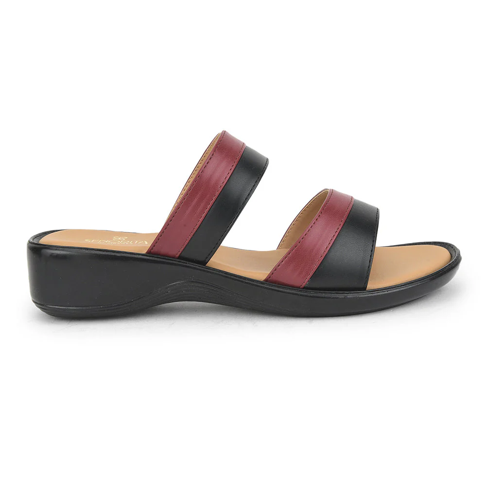 Senorita Casual Slippers For Ladies (Cherry) DZL-870 By Liberty - Image 2