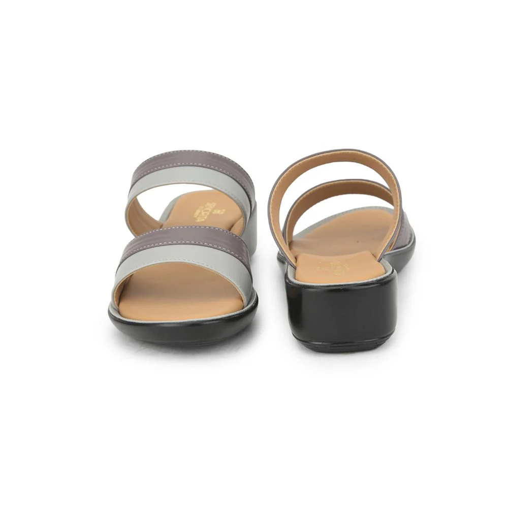 Senorita Casual Slippers For Ladies (Grey) DZL-870 By Liberty - Image 4