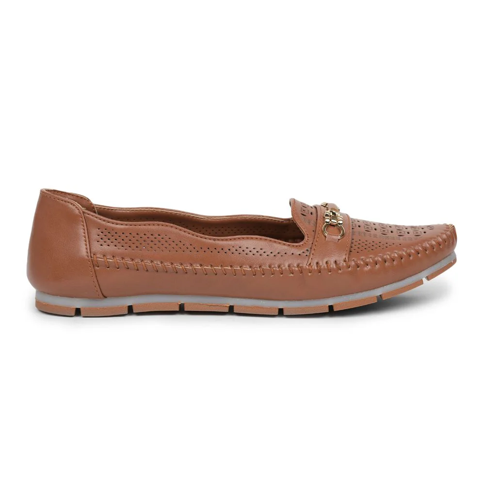 Senorita Casual (Tan) Ballerina Shoes For Ladies GIF-241 By Liberty - Image 2
