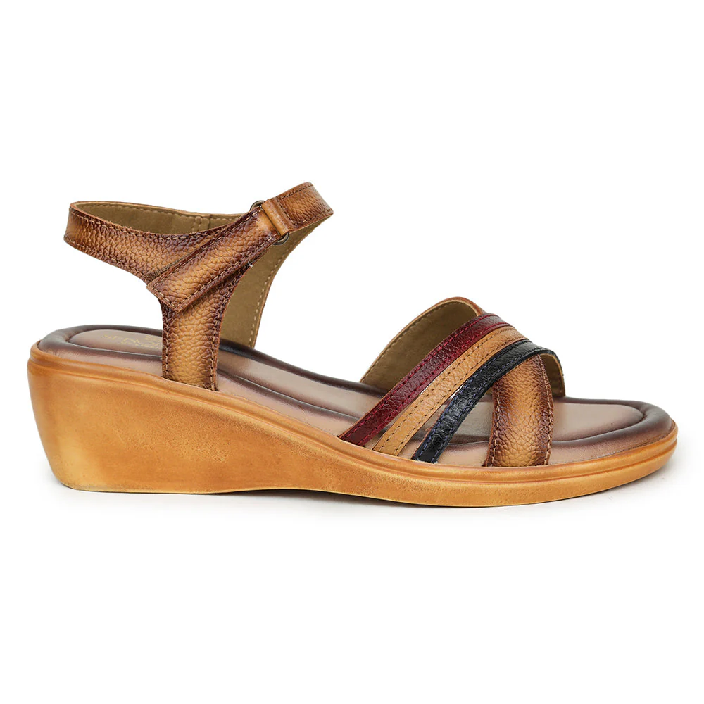 Senorita Casual (Tan) Sandals For Women MDL-18 By Liberty - Image 2