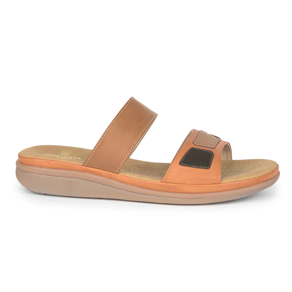 Senorita Casual (Tan) Slippers For Women M17-12 By Liberty - Image 2