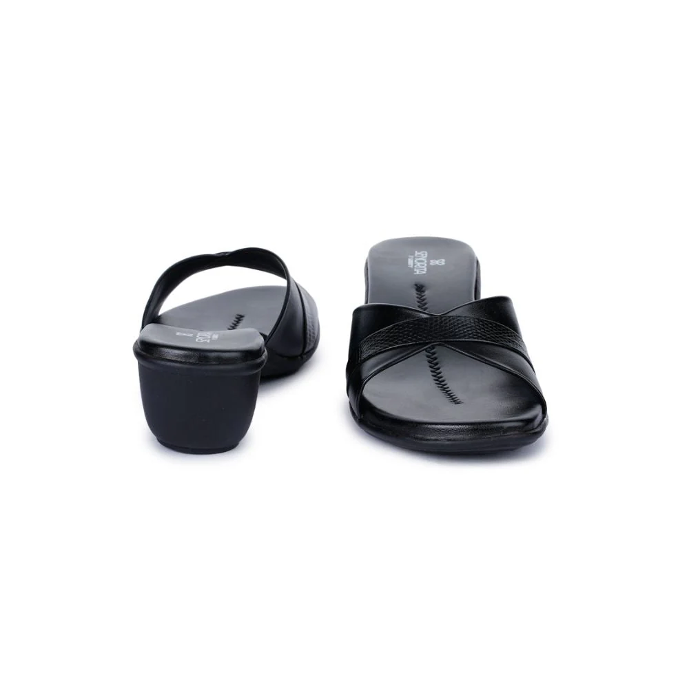 Senorita Comfort (Black) Slippers For Women LT-121 By Liberty - Image 4