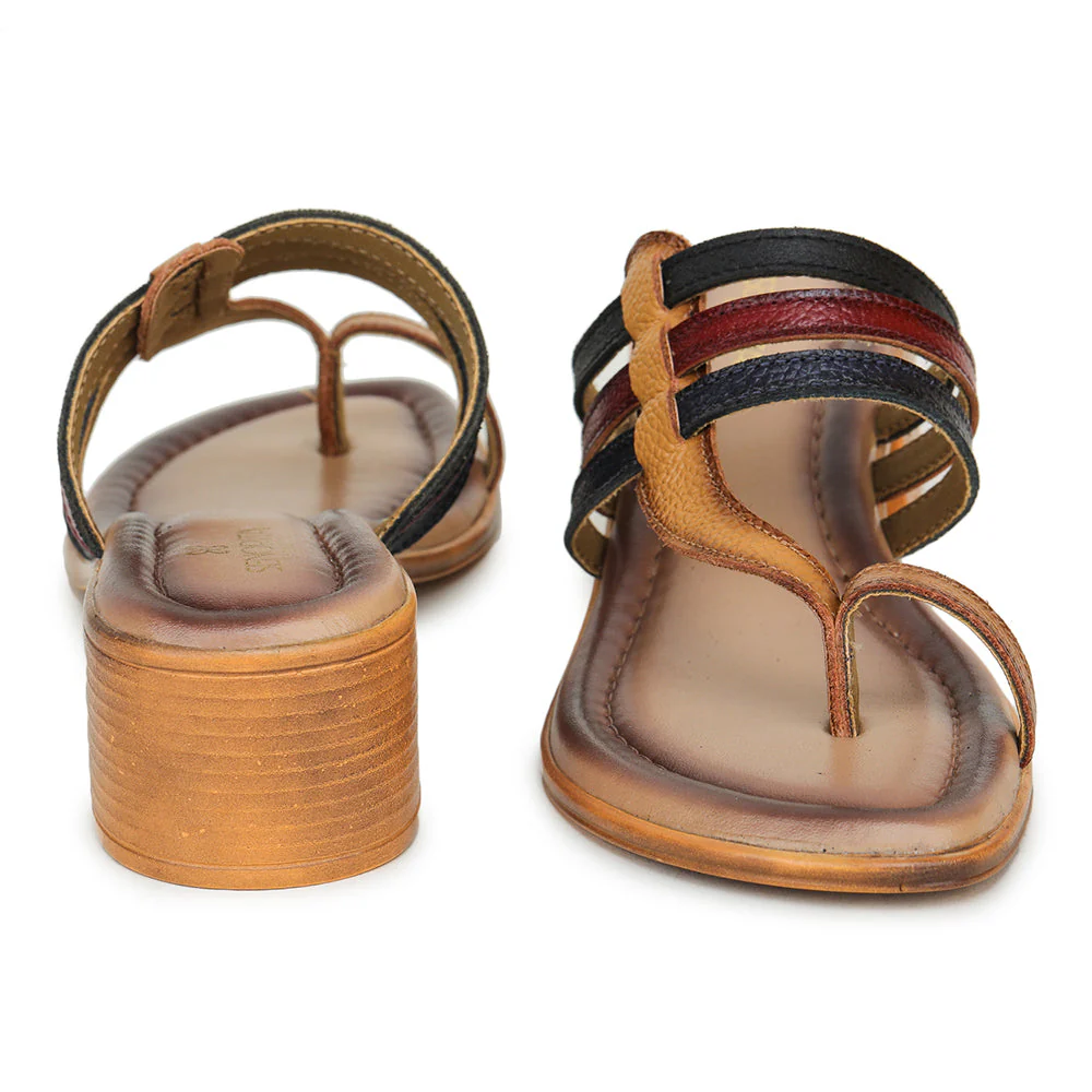 Senorita Ethnic (Beige) Sandals For Women MDL-26 By Liberty - Image 3