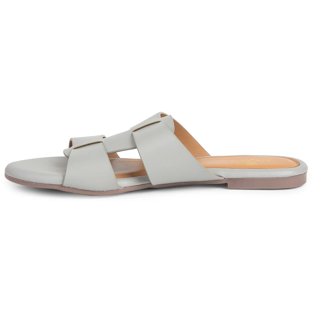 Senorita Light Grey Casual Flat Sandal For Women DFL-102 By Liberty - Image 3