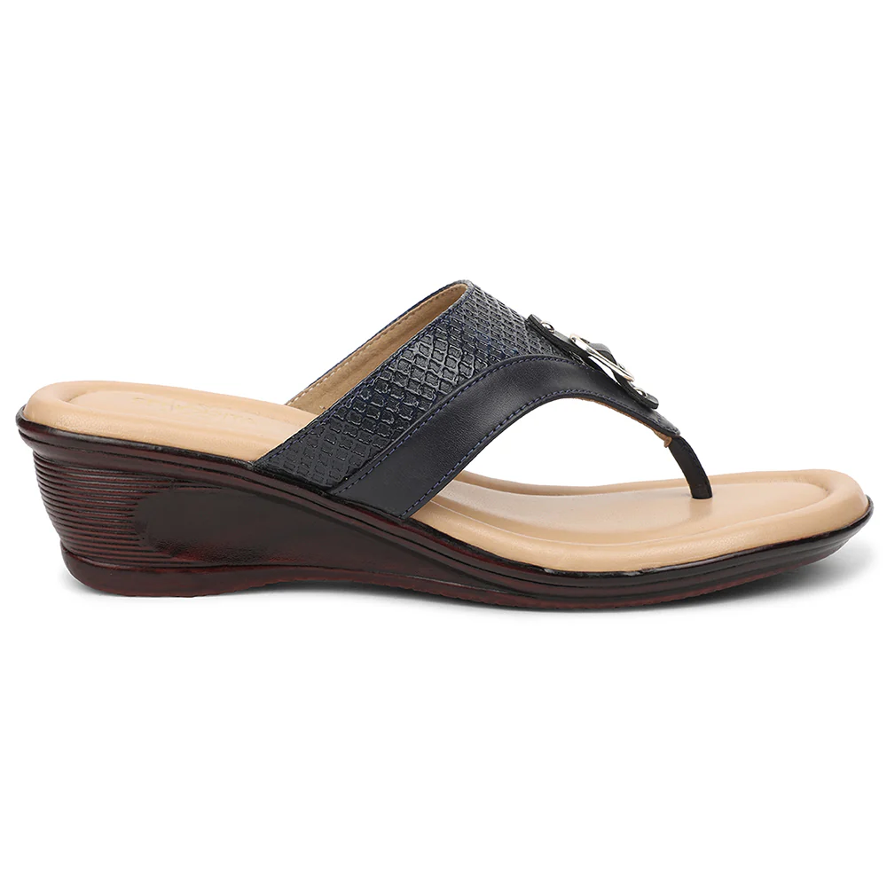 Senorita Navy Blue Casual Slipper For Women LNF-4 By Liberty - Image 2