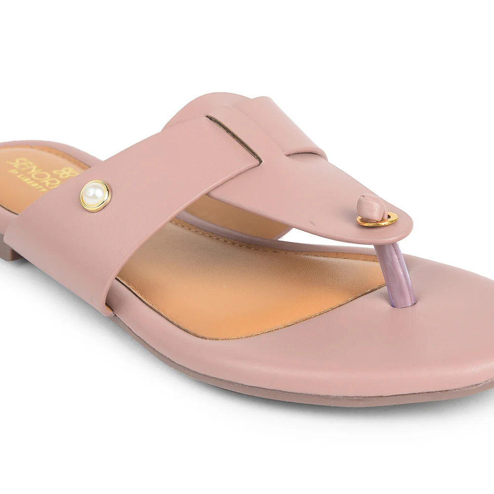 Senorita Peach Casual Slipper For Women DFL-103 By Liberty - Image 4