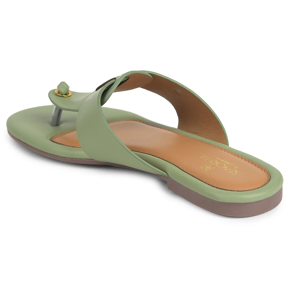 Senorita Sea Green Casual Slipper For Women DFL-103 By Liberty - Image 5