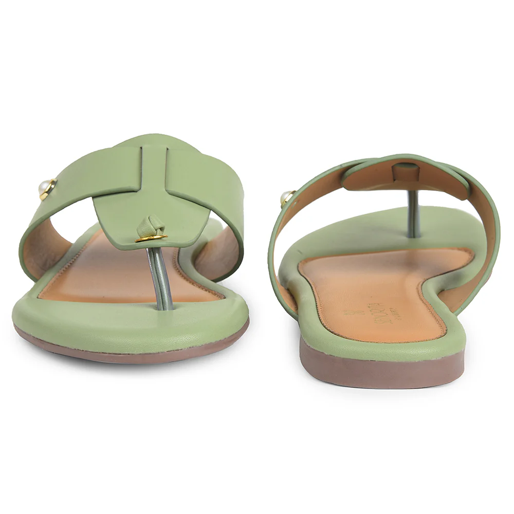 Senorita Sea Green Casual Slipper For Women DFL-103 By Liberty - Image 6