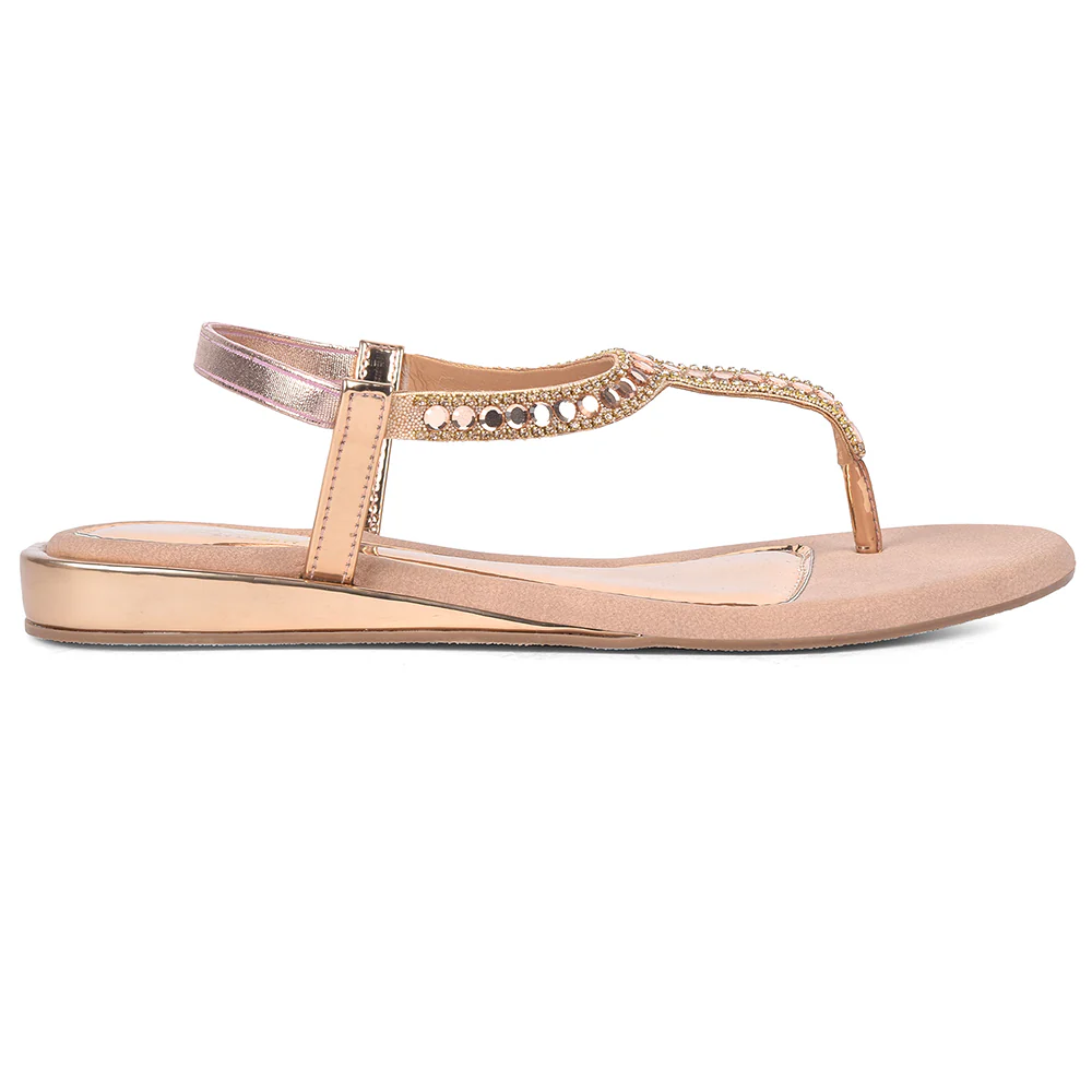Senorita STY-179E Copper Casual Flat Sandal for Women by Liberty - Image 4