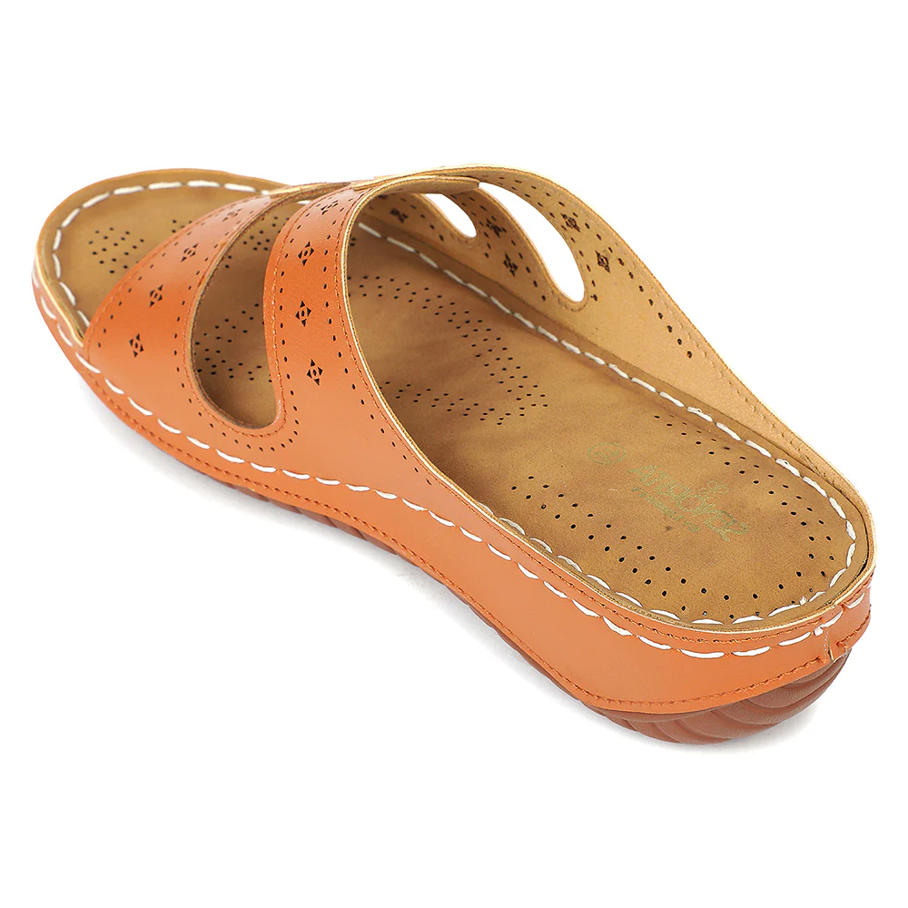 Senorita Tan Casual Flat Sandal for Women AGL-152E by Liberty - Image 5