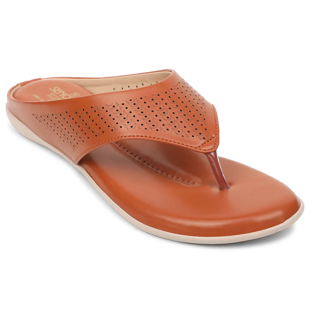 Senorita Tan Casual Slipper For Women AGL-101 By Liberty