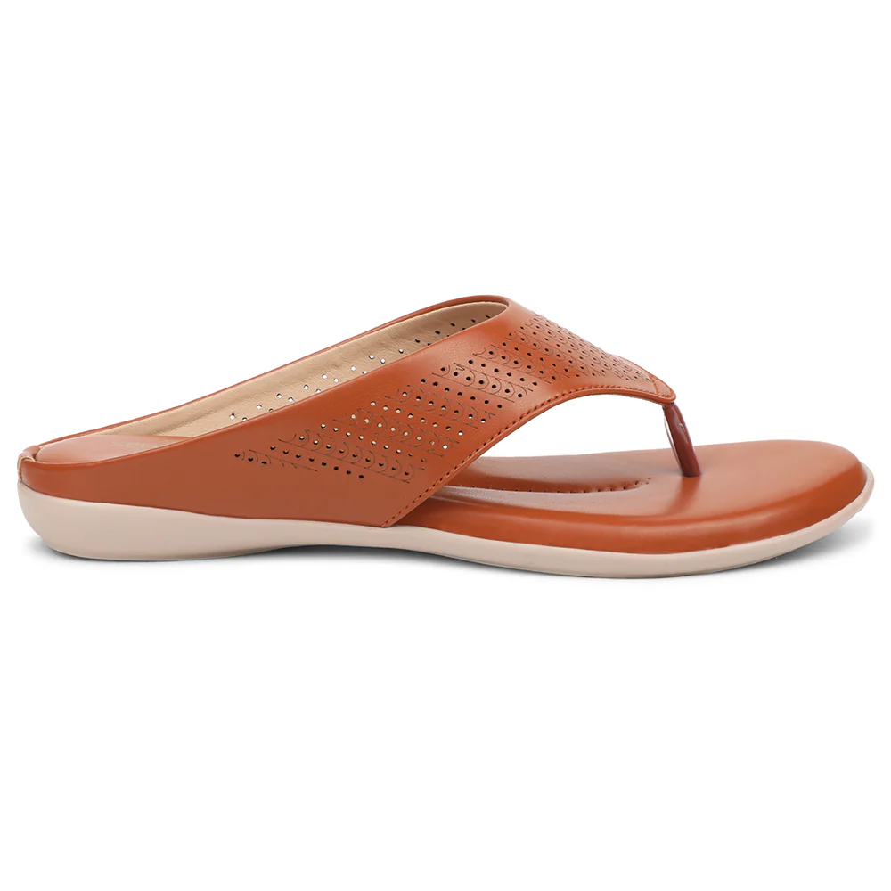 Senorita Tan Casual Slipper For Women AGL-101 By Liberty - Image 2