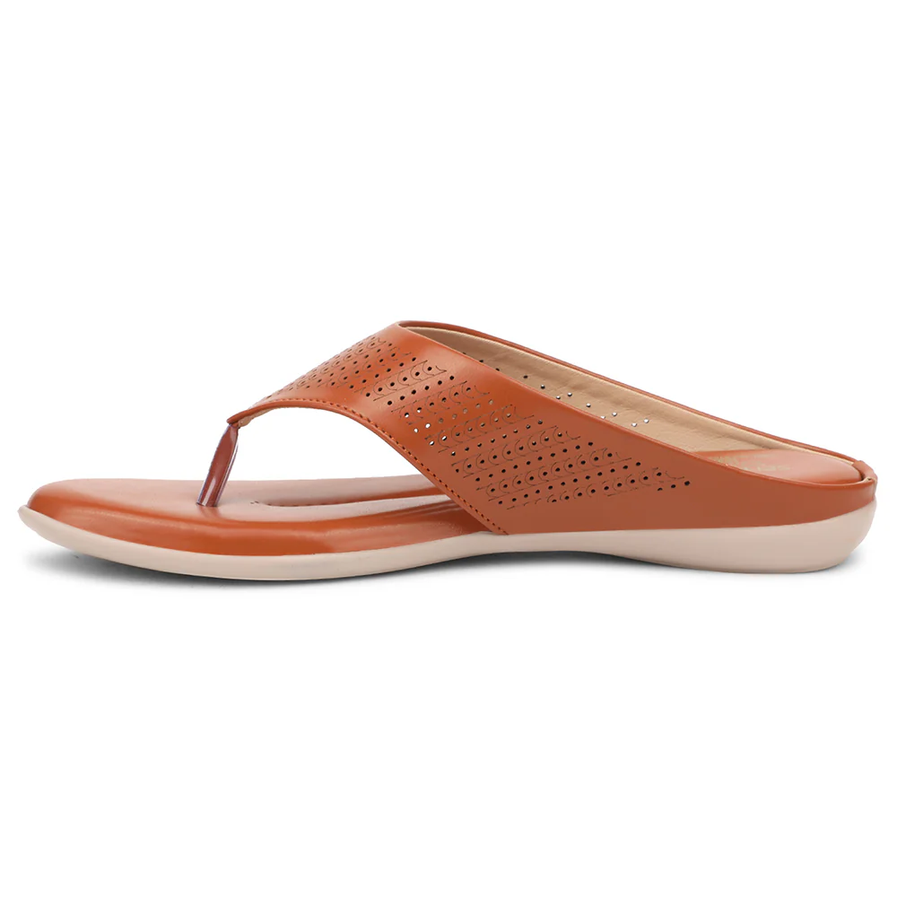 Senorita Tan Casual Slipper For Women AGL-101 By Liberty - Image 3