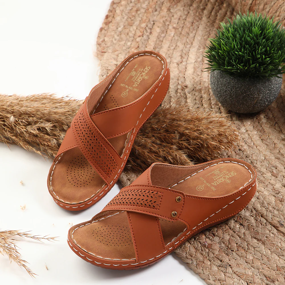 Senorita Tan Casual Slipper For Women AGL-105E By Liberty - Image 4