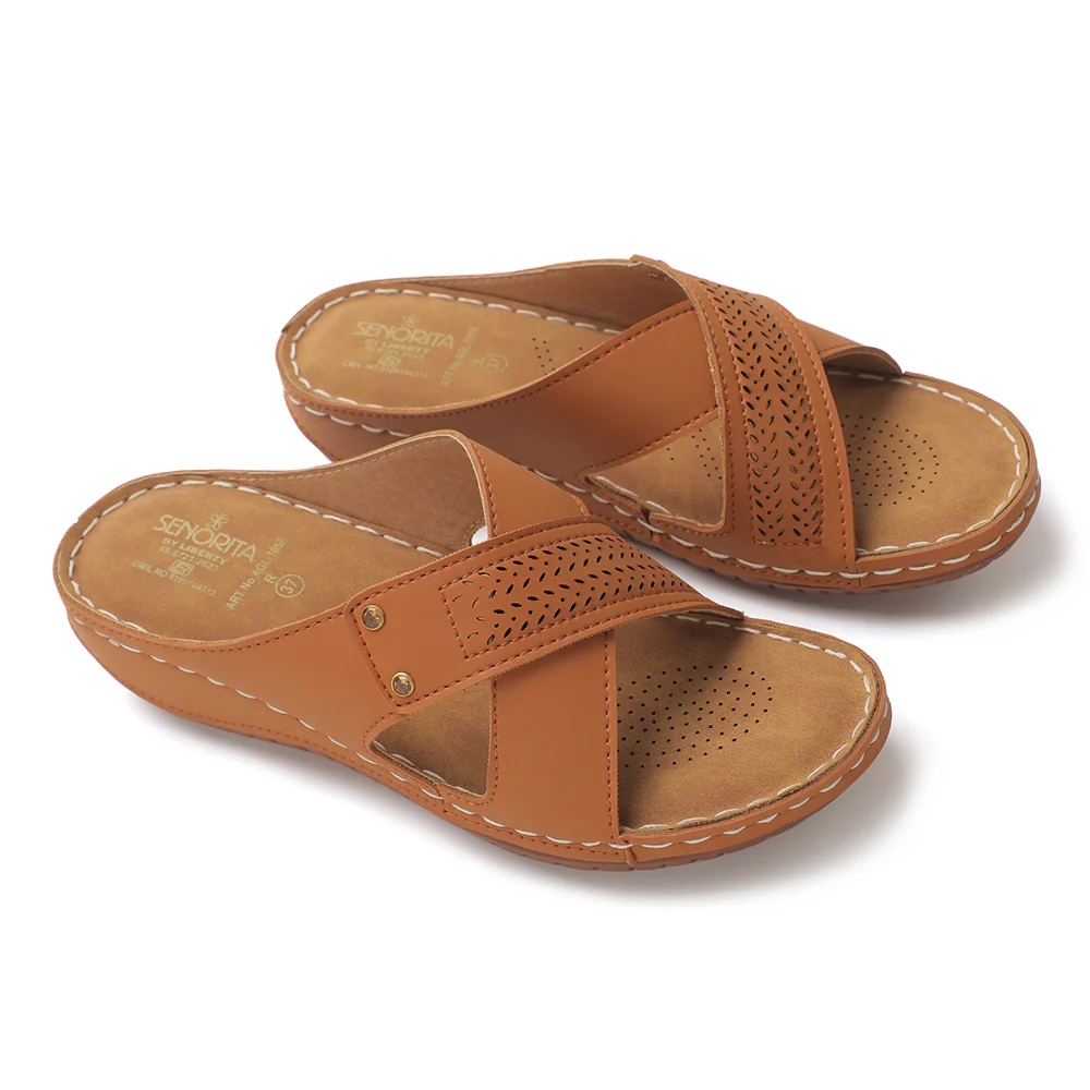 Senorita Tan Casual Slipper For Women AGL-105E By Liberty - Image 5