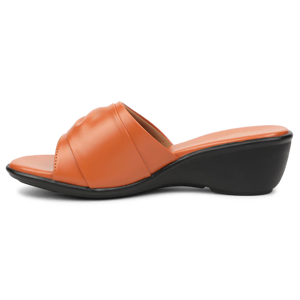 Senorita Tan Casual Wedge Heel Sandal For Women JFL-37 By Liberty - Image 3