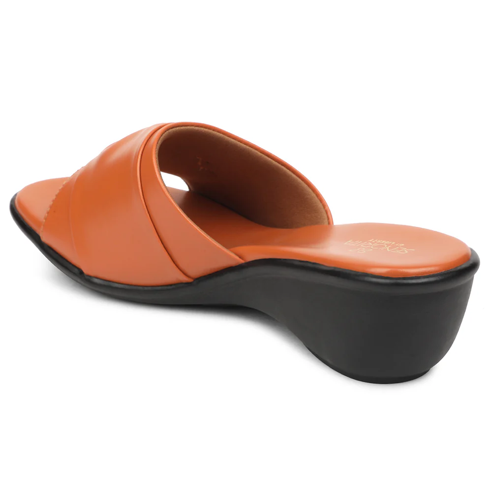 Senorita Tan Casual Wedge Heel Sandal For Women JFL-37 By Liberty - Image 5